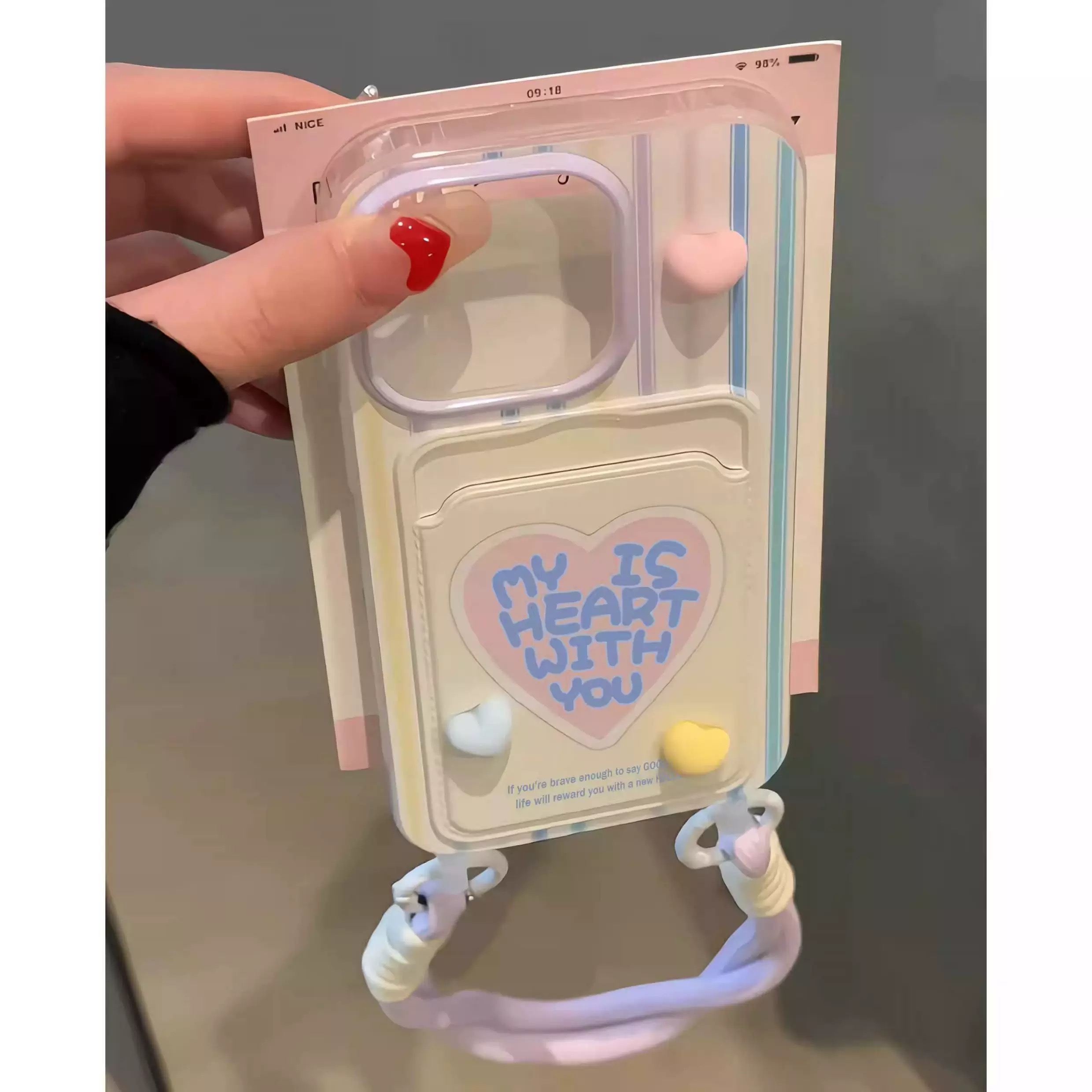 Ốp lưng 3D kèm ngăn đựng thẻ và dây đeo_O111 (Tất cả các dòng Iphone)