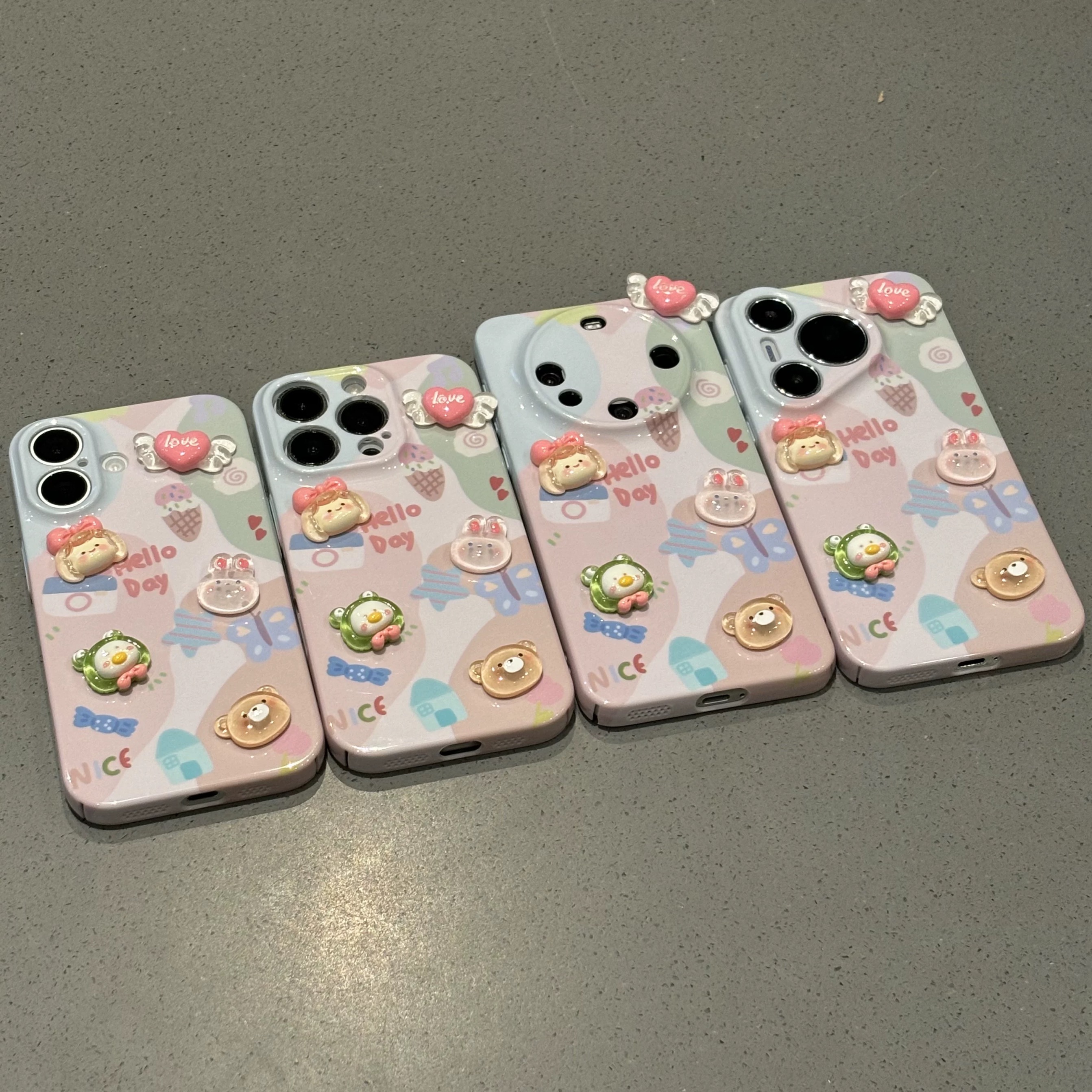Ốp lưng Hello Day charm nổi_O129 (Iphone, Huawei, Honor, OPPO, Vivo, Xiaomi & Redmi)