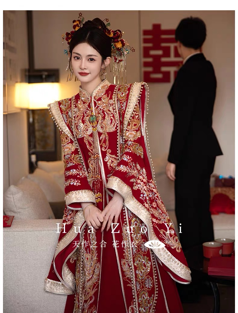 Hán phục cổ trang lễ phục thêu hoa văn_I107
