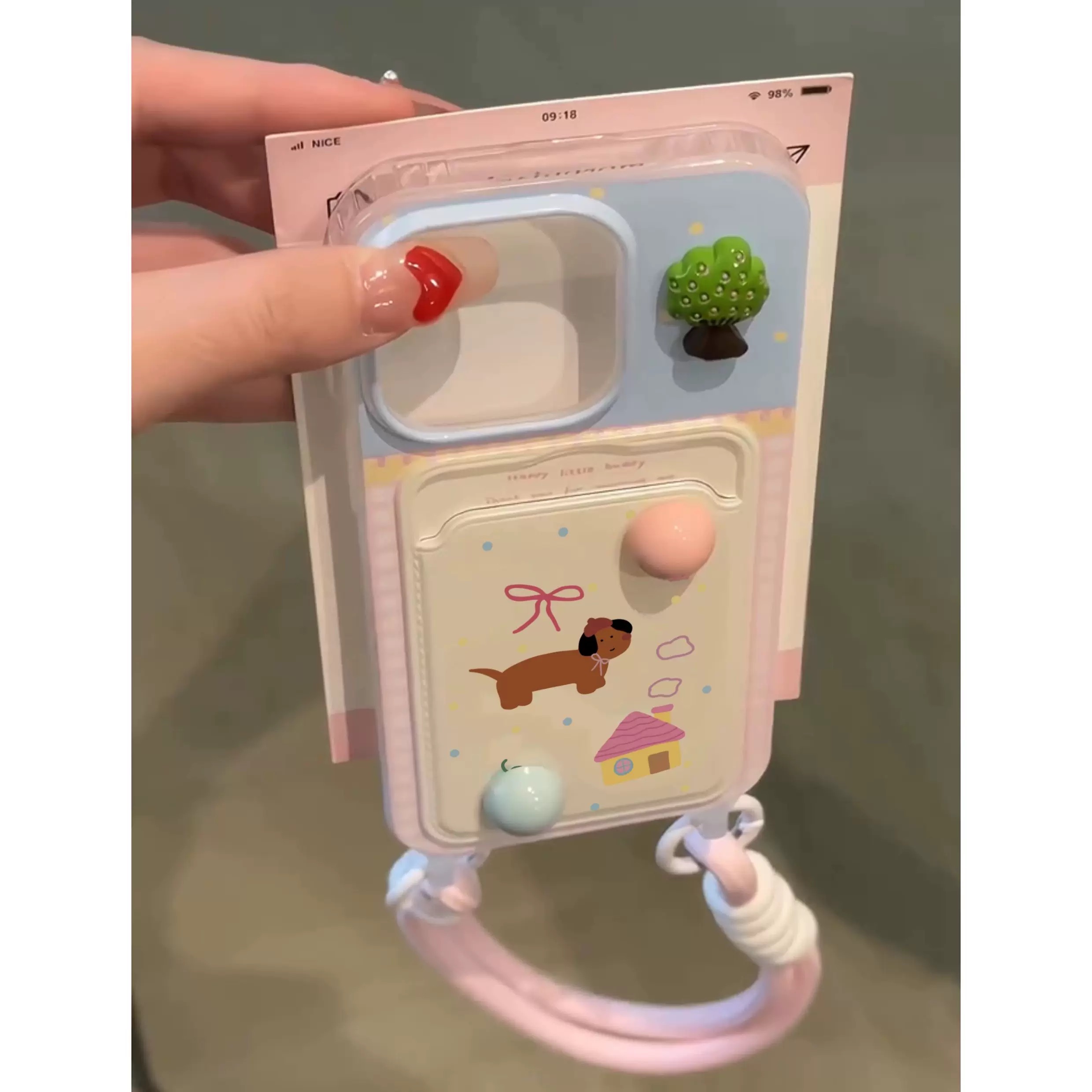 Ốp lưng 3D kèm ngăn đựng thẻ và dây đeo_O111 (Tất cả các dòng Iphone)