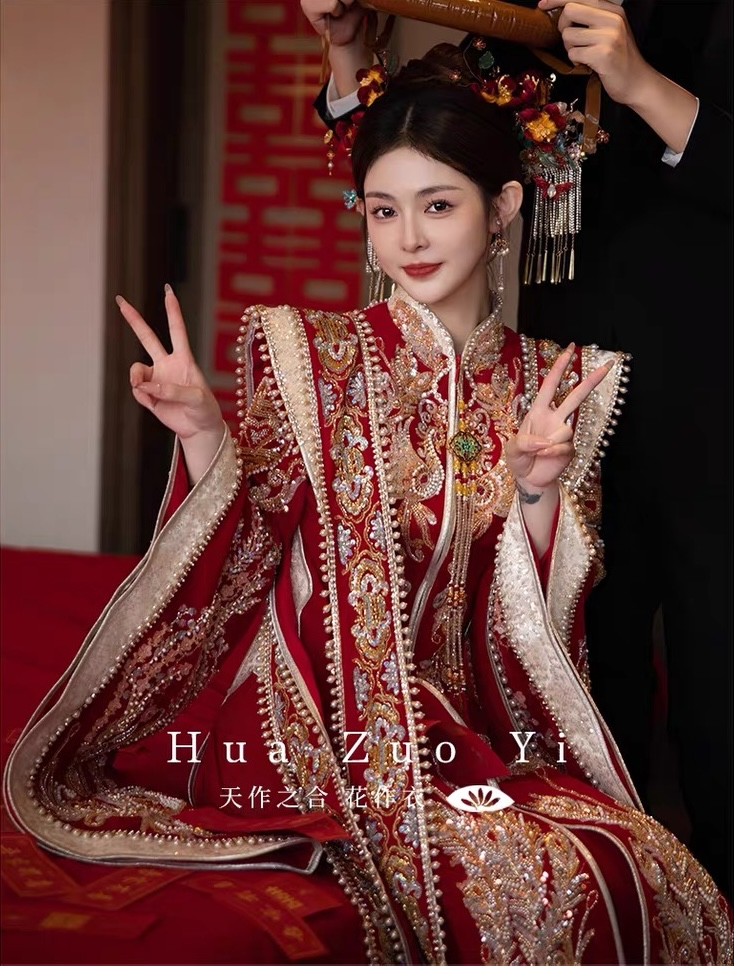 Hán phục cổ trang lễ phục thêu hoa văn_I107