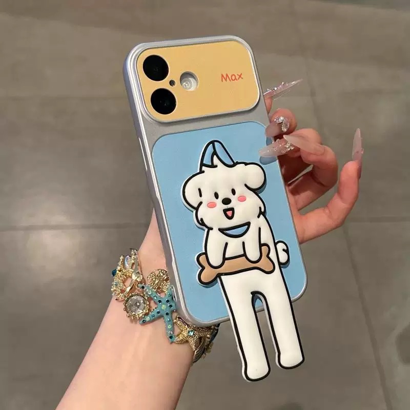 Ốp lưng Cún & Mèo giá đỡ điện thoại_O119 (Iphone, Huawei, Honor, OPPO, Vivo, Xiaomi & Redmi)