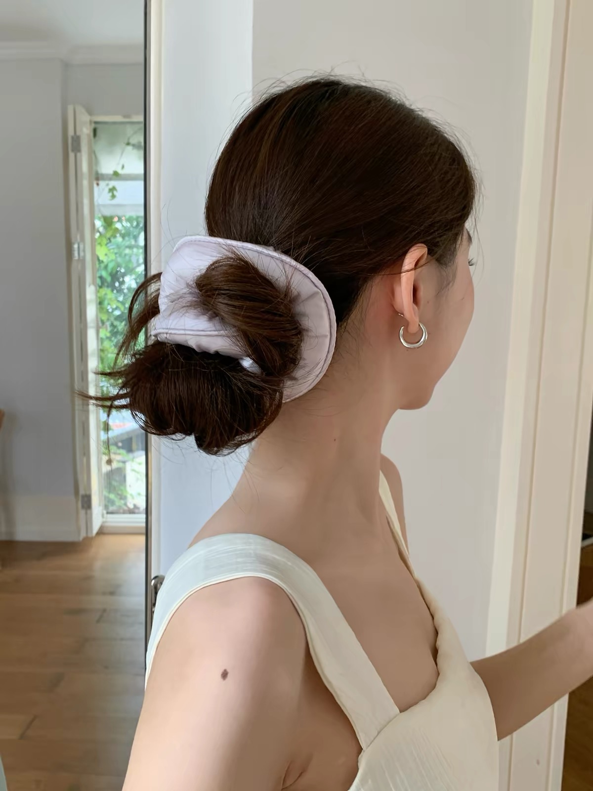 Scrunchie hoa satin bản lớn_R05