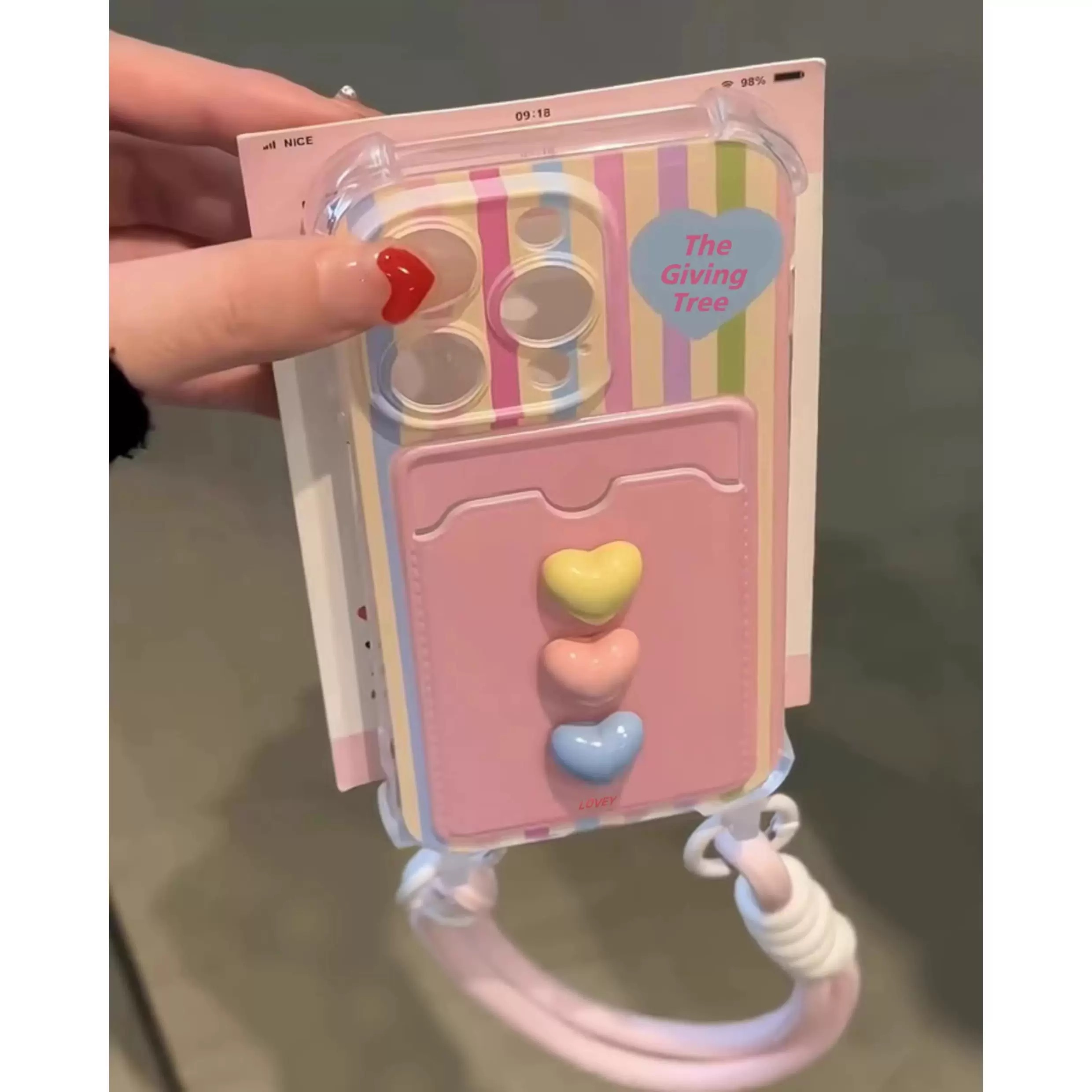 Ốp lưng 3D kèm ngăn đựng thẻ và dây đeo_O111 (Tất cả các dòng Iphone)