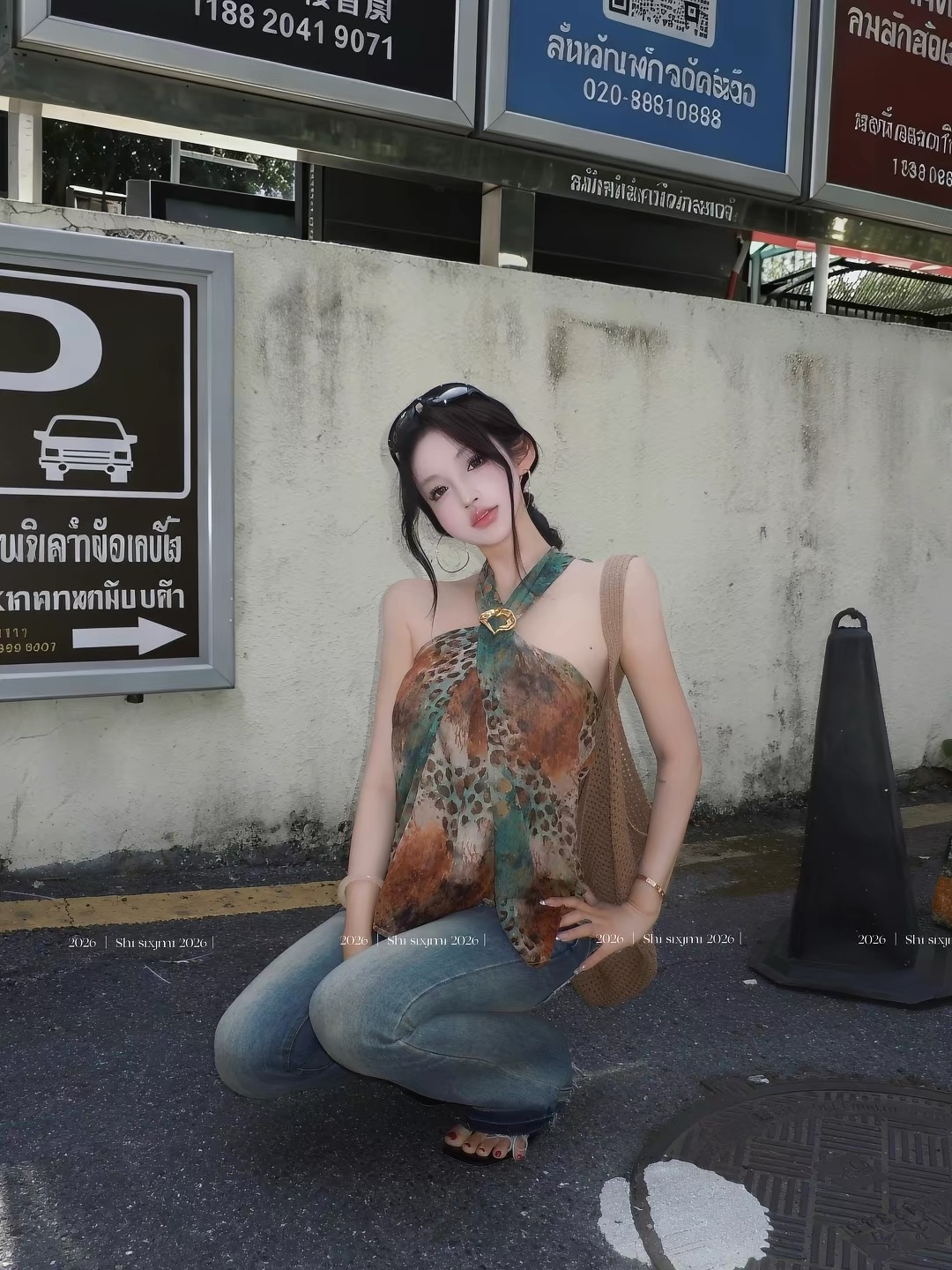 Áo yếm họa tiết da báo_A04