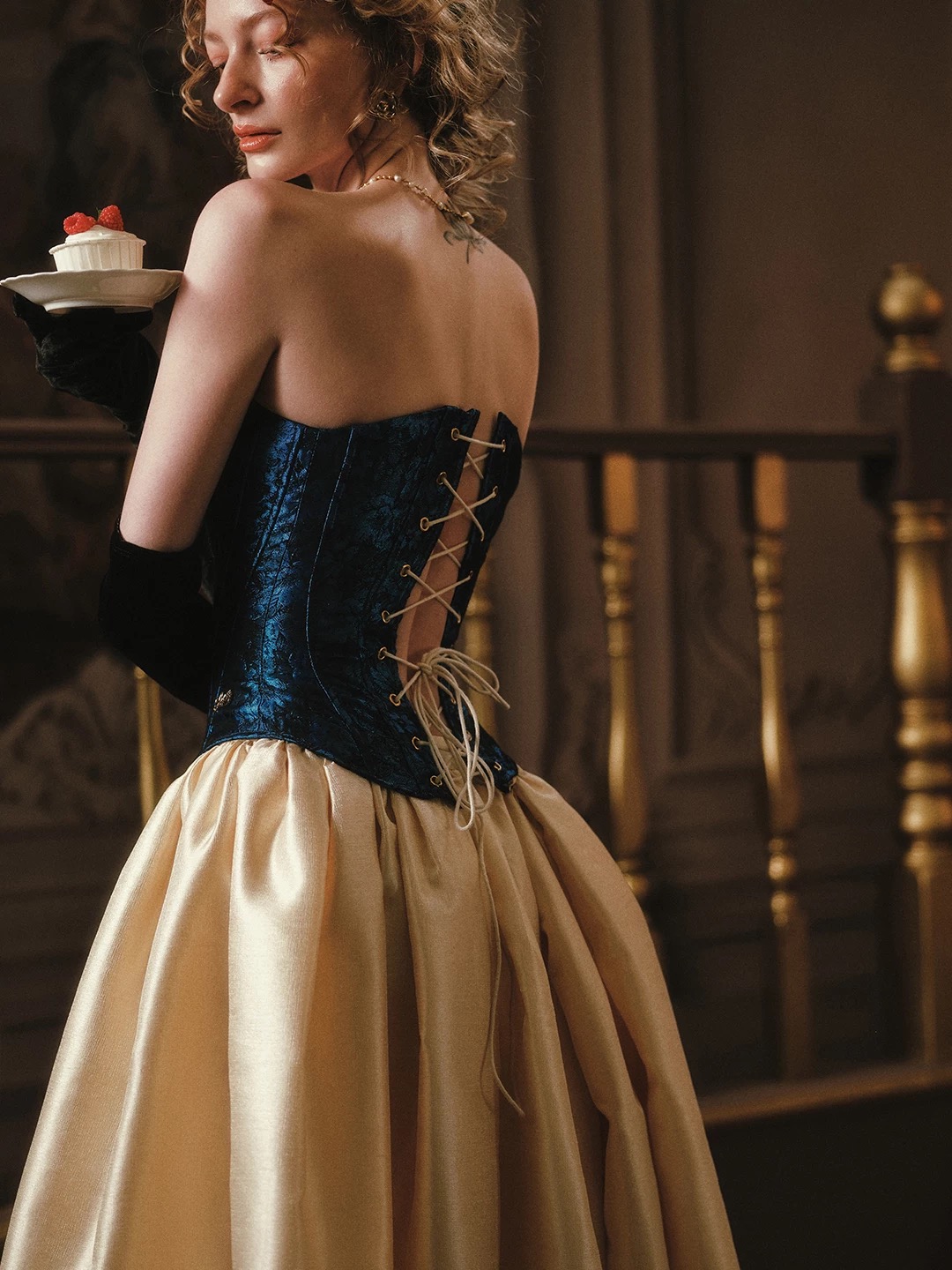 LaceMade váy corset dáng dài thanh lịch sang trọng_V25