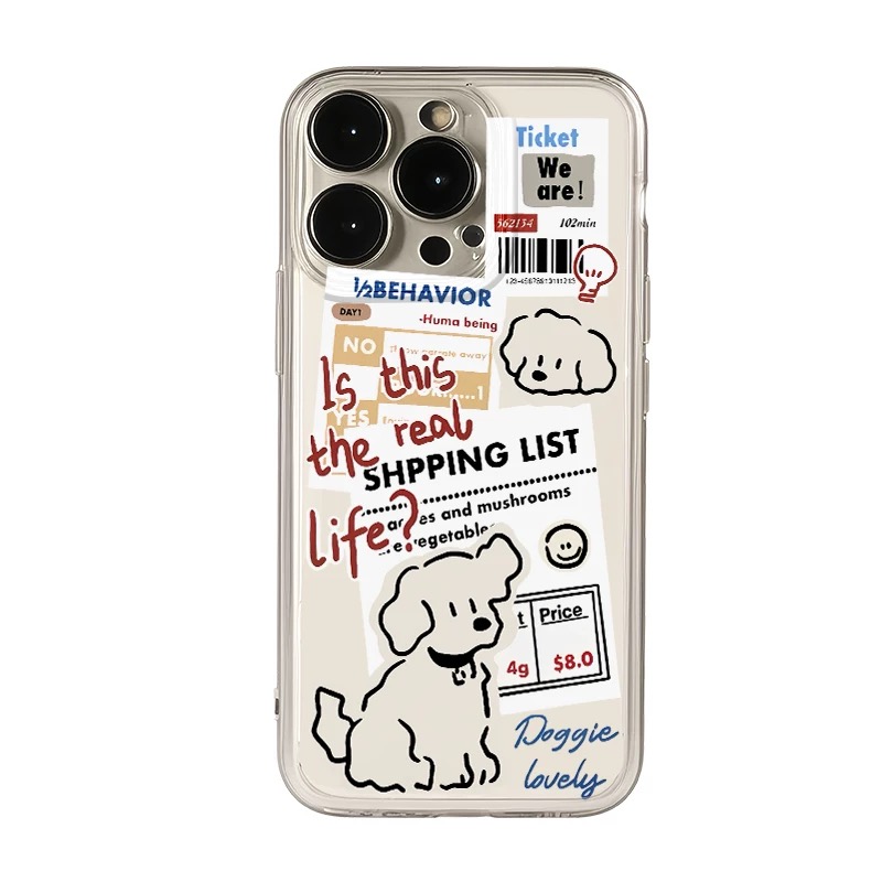 Ốp lưng cún sticker dễ thương_O46 (Iphone, Huawei, Honor, OPPO, Vivo, Xiaomi & Redmi)