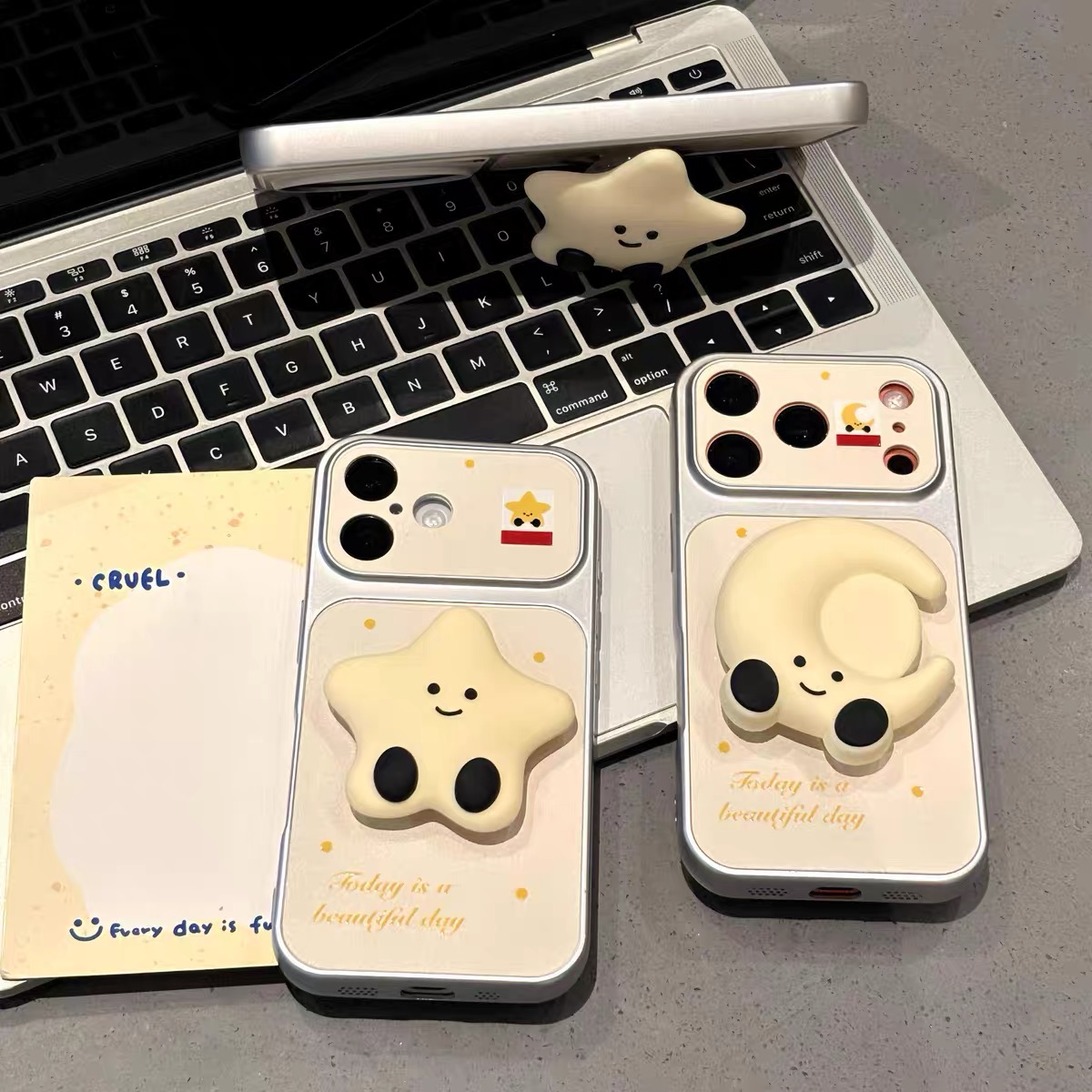 Ốp lưng 3D ngôi sao mặt trăng dễ thương_O147 (Iphone, Huawei, Honor, OPPO, Vivo, Xiaomi & Redmi)