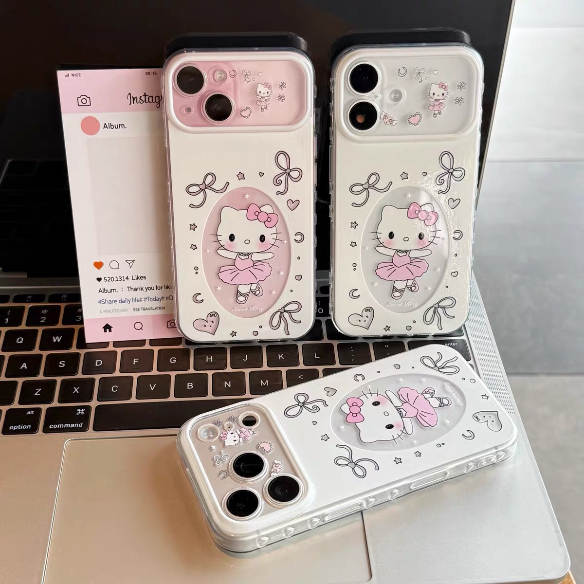 Ốp lưng Hello Kitty múa ba lê_O217 (Iphone, Huawei, Honor, OPPO, Vivo, Xiaomi & Redmi)