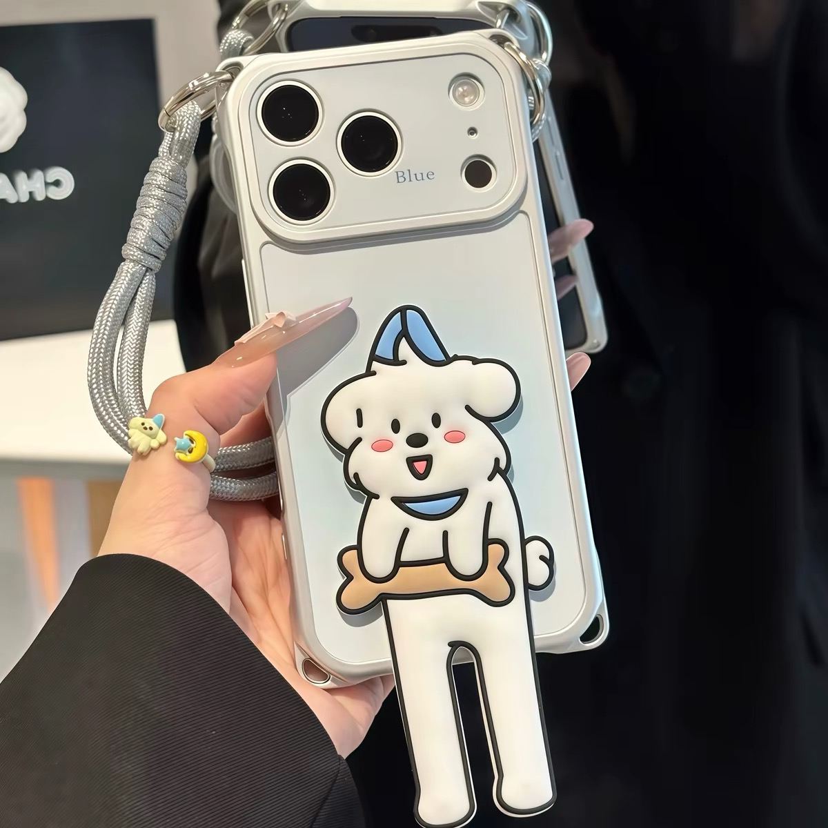 Ốp lưng nhân vật hoạt hình kèm dây đeo & giá đỡ điện thoại_O216 (Iphone, Huawei, Honor, OPPO, Vivo, Xiaomi & Redmi)