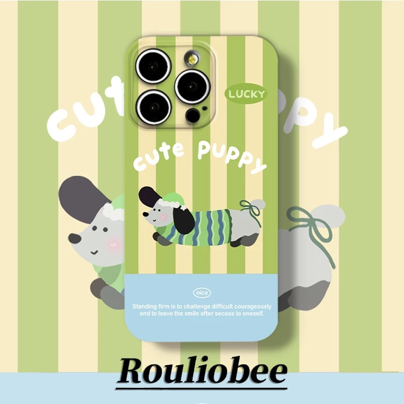 Ốp lưng cún sọc pastel dễ thương_O13 (Iphone, Huawei, Honor, OPPO, Vivo, Xiaomi & Redmi)