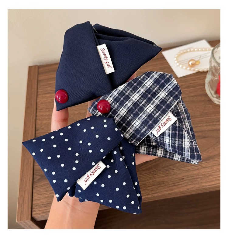Kẹp tóc nơ vải_T08