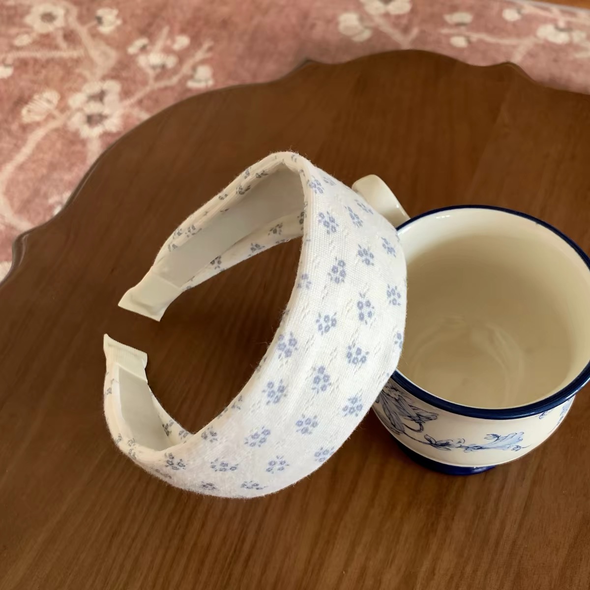 Bộ băng đô và cột tóc hoa vintage_L23