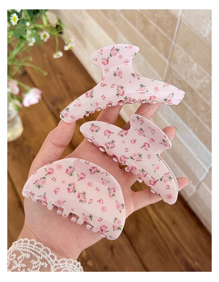 Kẹp tóc càng cua hoa nhí dễ thương_T02