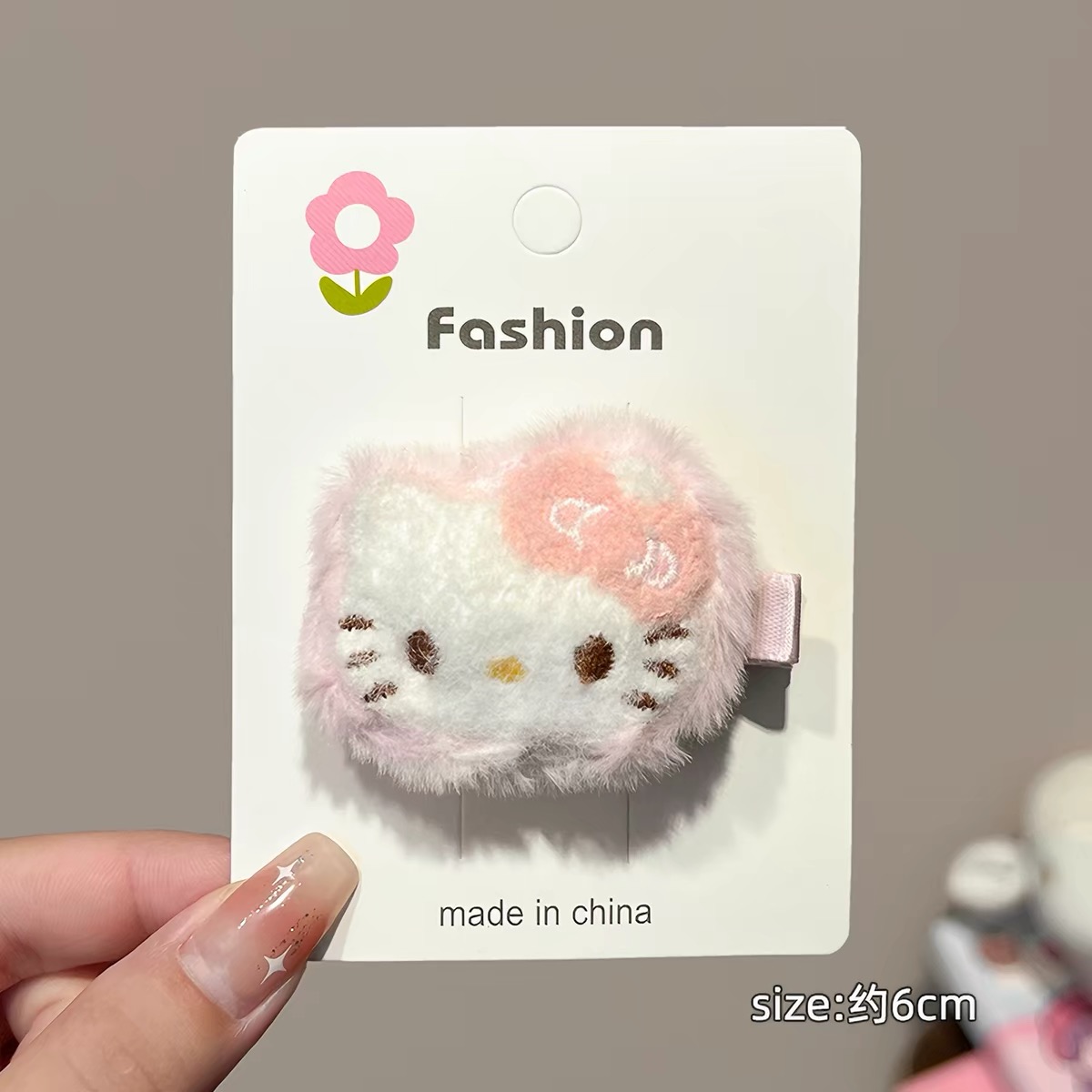 Kẹp tóc lông mềm mèo Kitty_H08