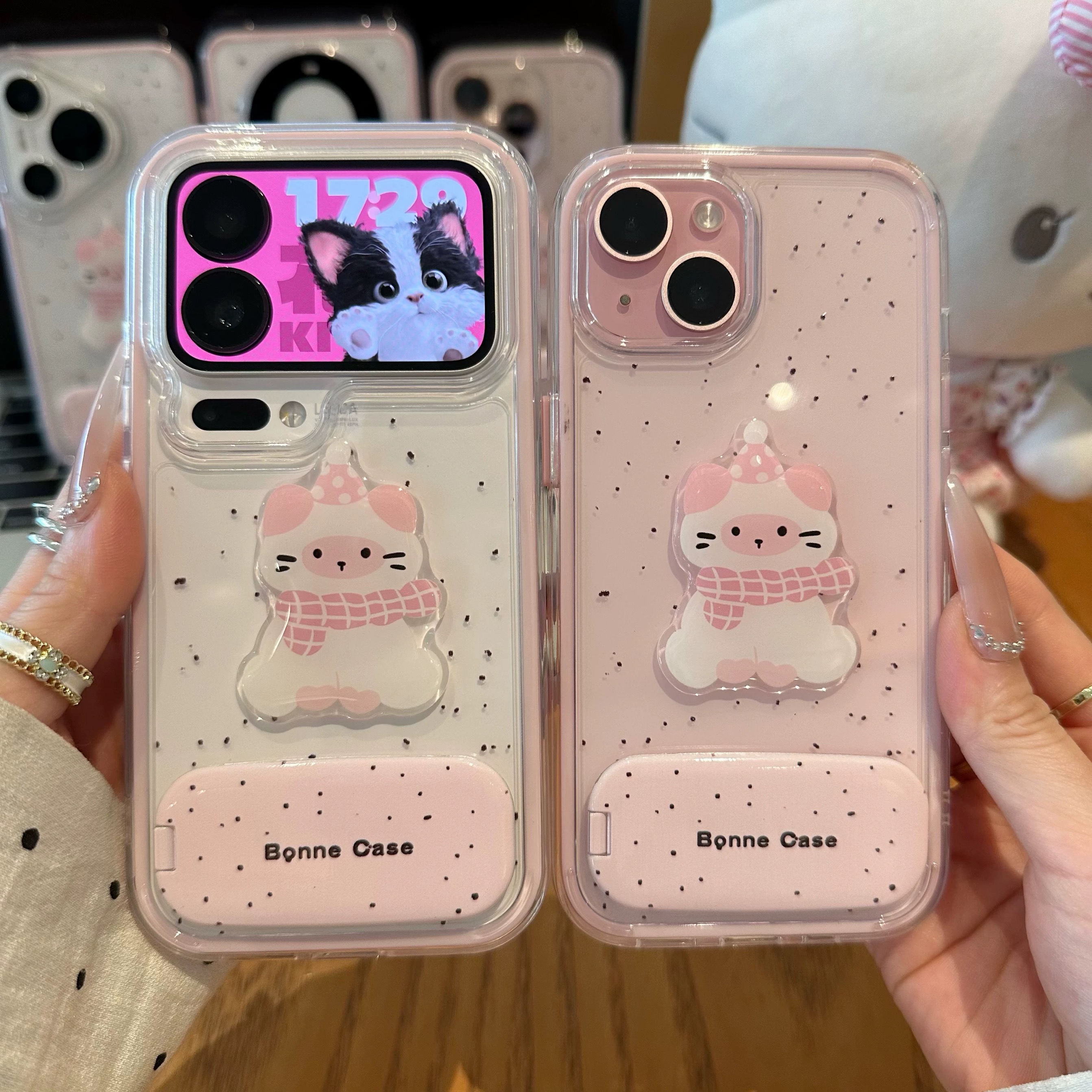 Ốp lưng Heo hồng dễ thương kèm gương_O76 (Iphone, Huawei, Honor, OPPO, Vivo, Xiaomi & Redmi)