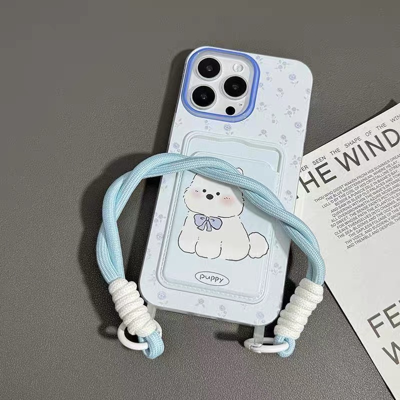 Ốp lưng điện thoại hình thú cute kèm dây đeo, ngăn đựng thẻ tiện lợi_O159 (Iphone, Huawei, Honor, OPPO, Vivo, Xiaomi & Redmi)