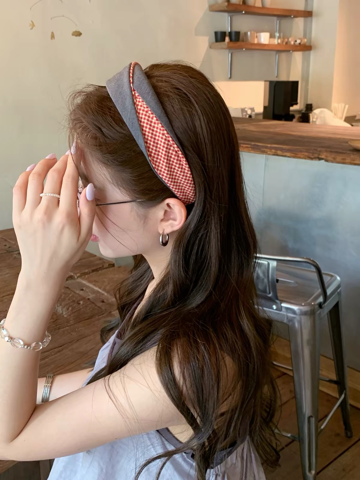 Băng đô caro phối viền_L21