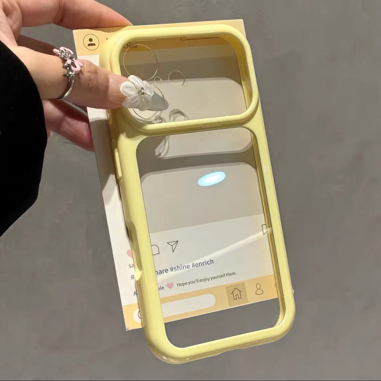 Ốp lưng điện thoại khung viền trong suốt_O196 (Tất cả các dòng Iphone)