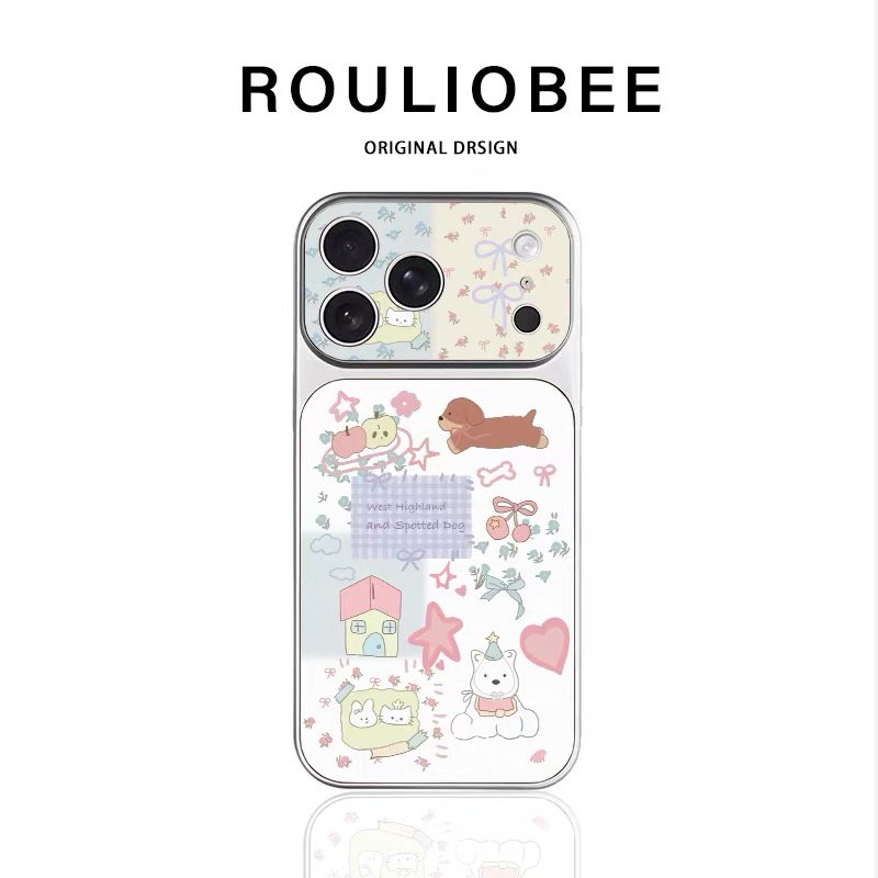 Ốp lưng cún trắng ngôi nhà pastel_O89 (Iphone, Huawei, Honor, OPPO, Vivo, Xiaomi & Redmi)