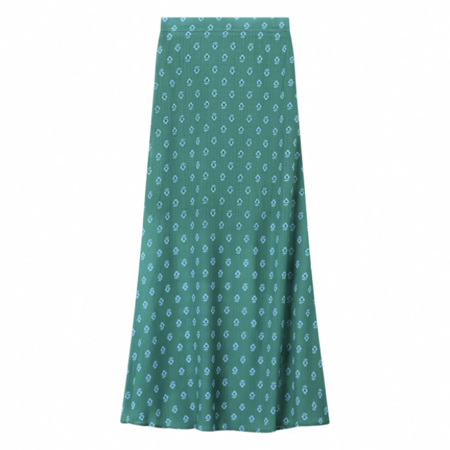 Áo thun basic phối chân váy dài họa tiết dáng suông_V09