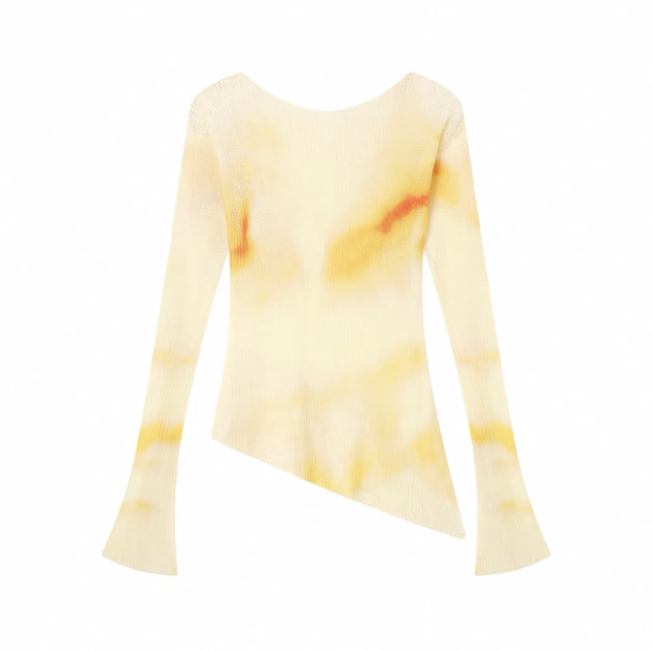 Áo len body phối váy dài voan xếp tầng thanh lịch_V15