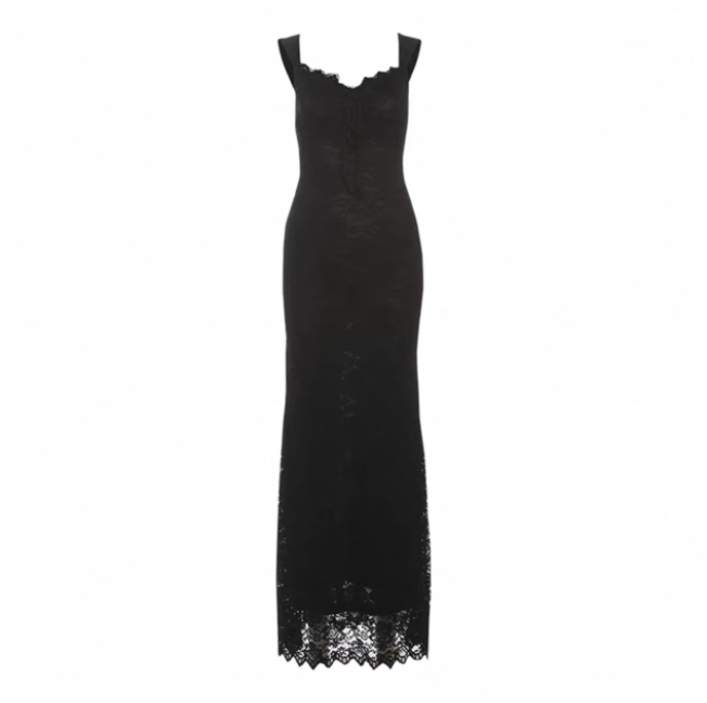 Váy ren dáng dài ôm sát tôn dáng cổ vuông_Y22