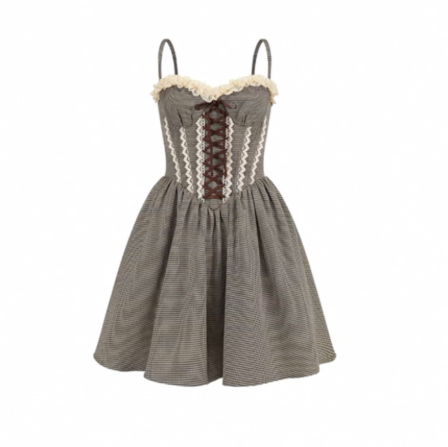 LaceMade váy corset caro tiểu thư_V38