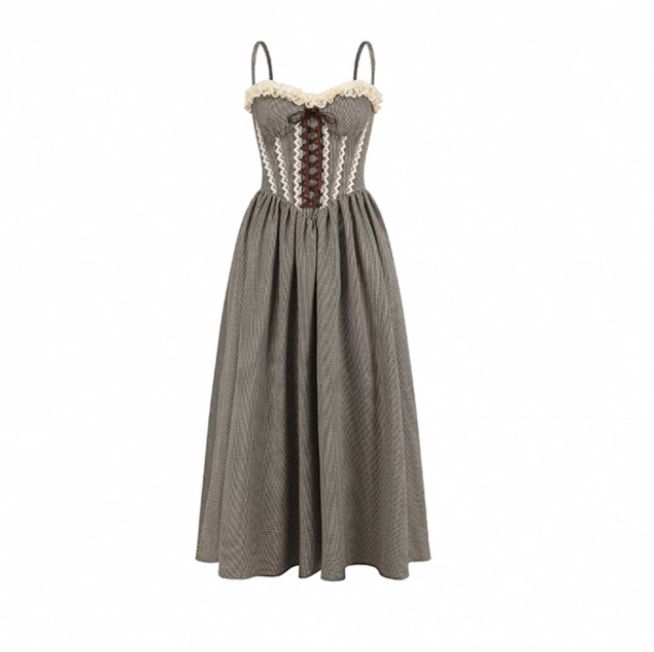 LaceMade váy corset caro tiểu thư_V38