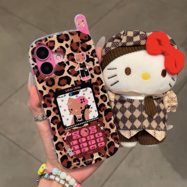Ốp lưng điện thoại cổ điển hoạt hình kèm dây hạt_O21 (Tất cả các dòng Iphone)
