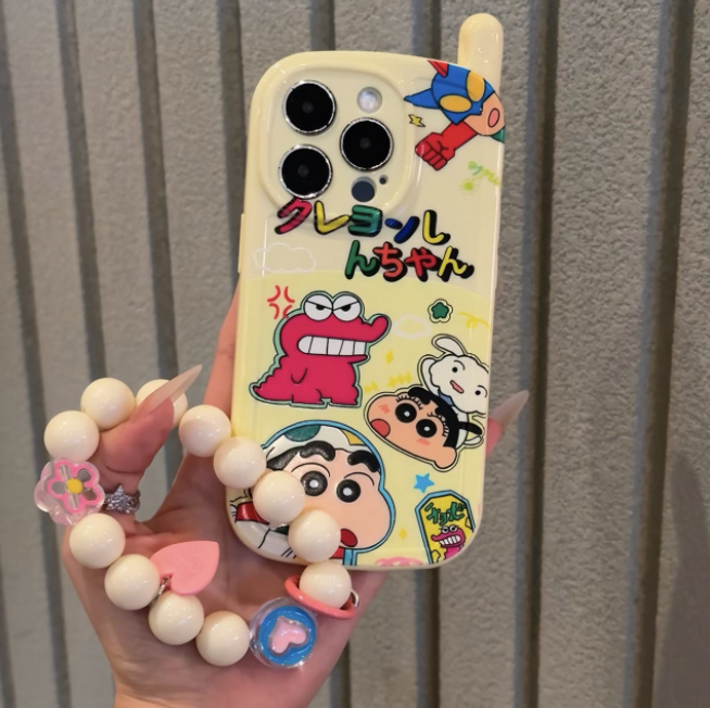 Ốp lưng điện thoại cổ điển hoạt hình kèm dây hạt_O21 (Tất cả các dòng Iphone)