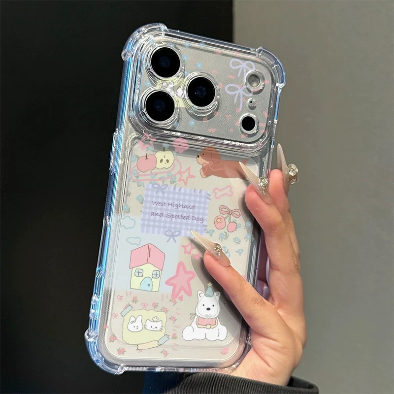 Ốp lưng Cún trắng họa tiết_O100 (Iphone, Huawei, Honor, OPPO, Vivo, Xiaomi & Redmi)