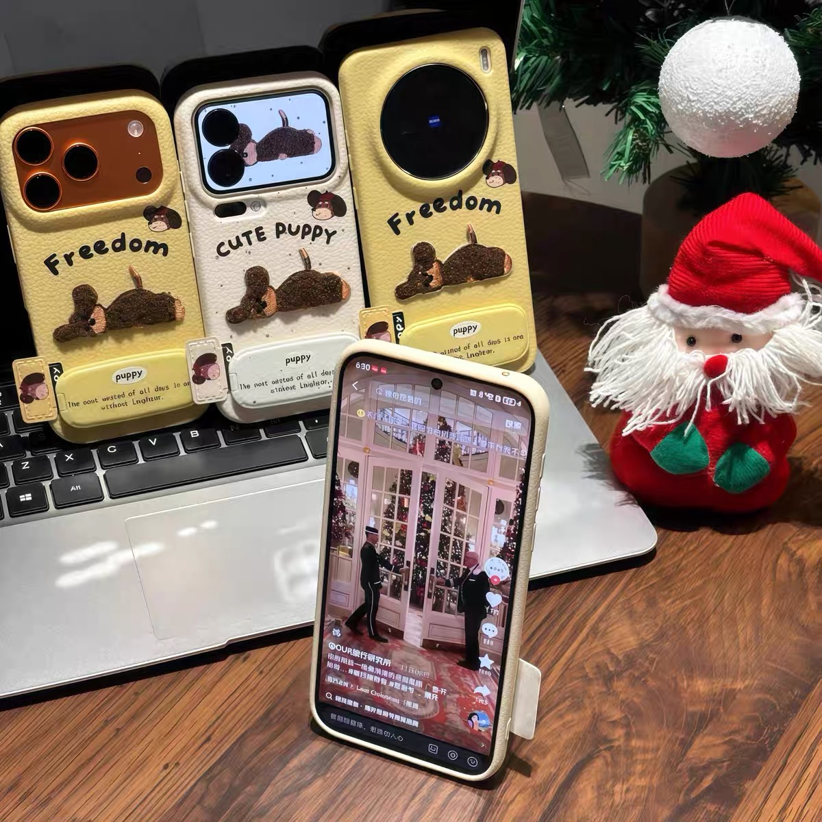 Ốp lưng chó Puppy kèm gương_O05 (Iphone, Huawei, Honor, OPPO, Vivo, Xiaomi & Redmi)