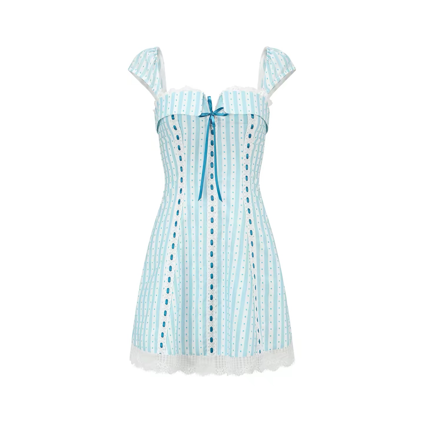LaceMade váy corset ren chấm bi tay ngắn_Y105