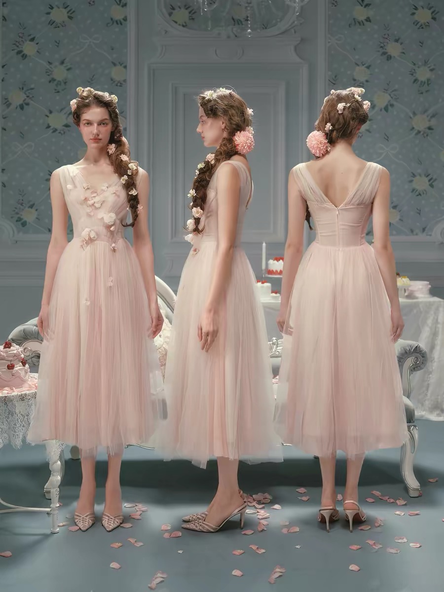 LaceMade váy công chúa voan đính hoa_Y54