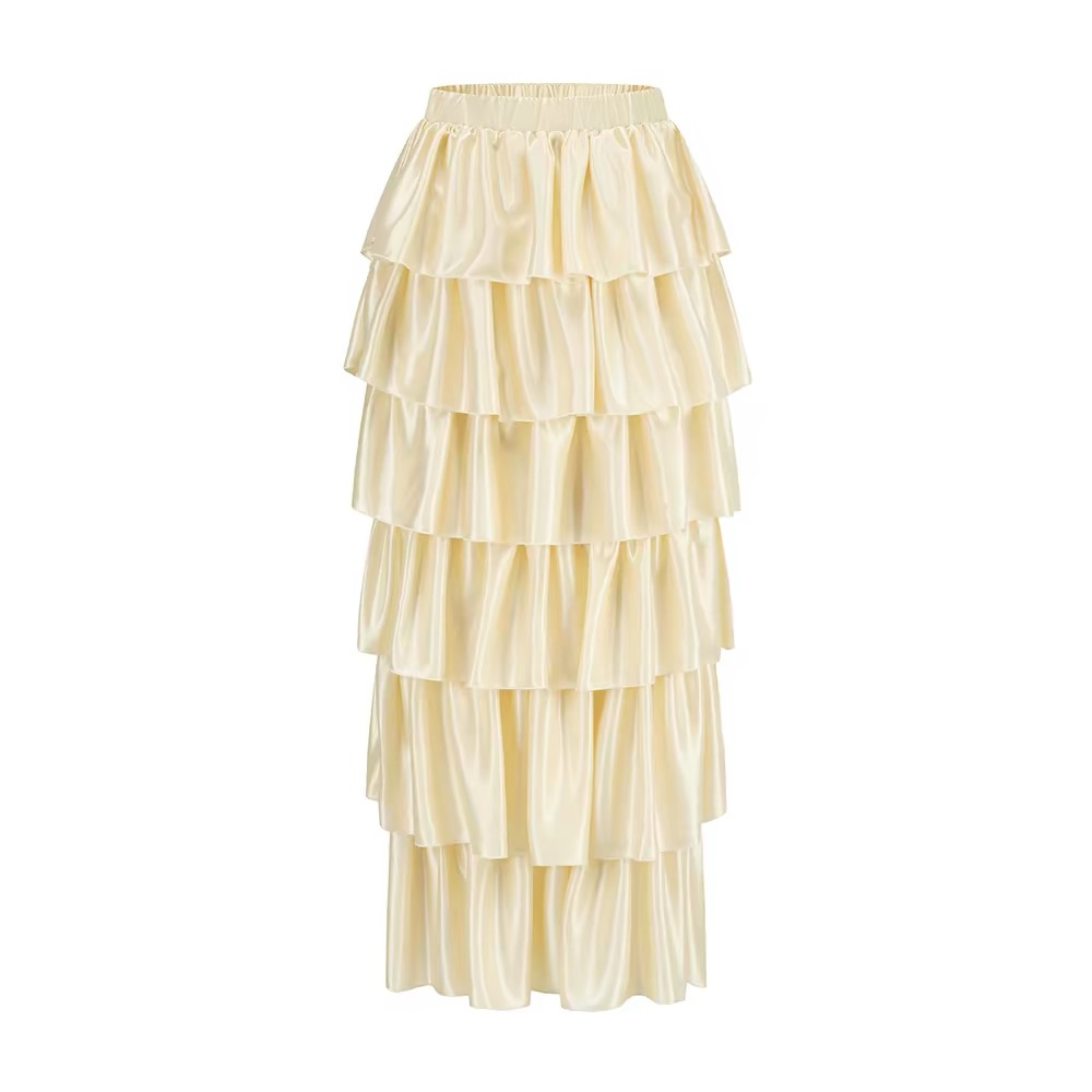 Lacemade váy corset vàng kem tầng vintage công chúa_V29