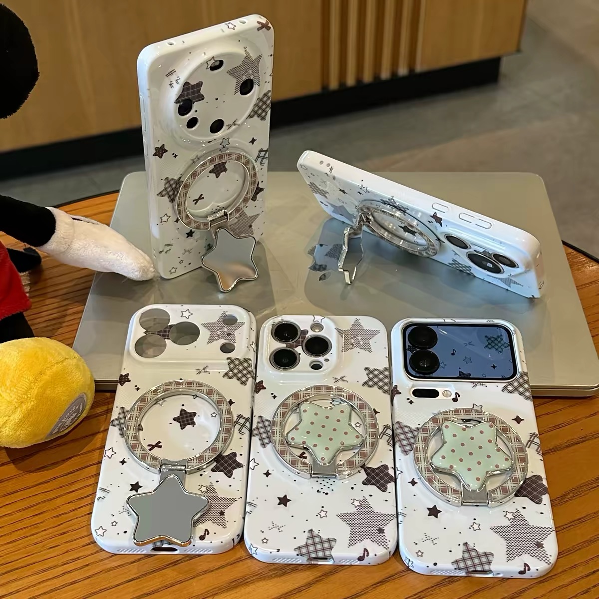 Ốp lưng điện thoại họa tiết ngôi sao kèm giá đỡ điện thoại_O187 (Iphone, Huawei, Honor, OPPO, Vivo, Xiaomi & Redmi)