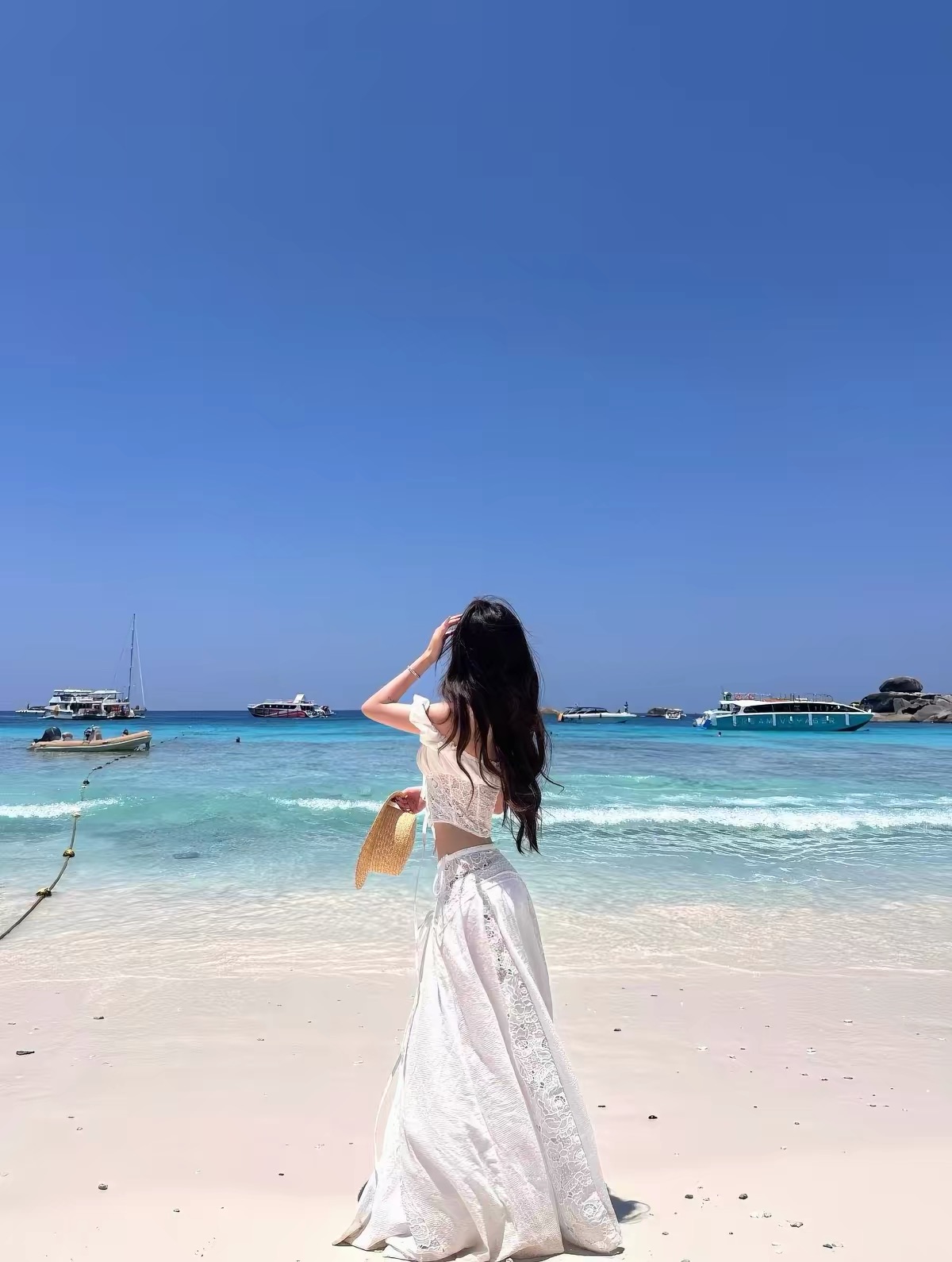 Áo ren croptop phối chân váy maxi_Y93