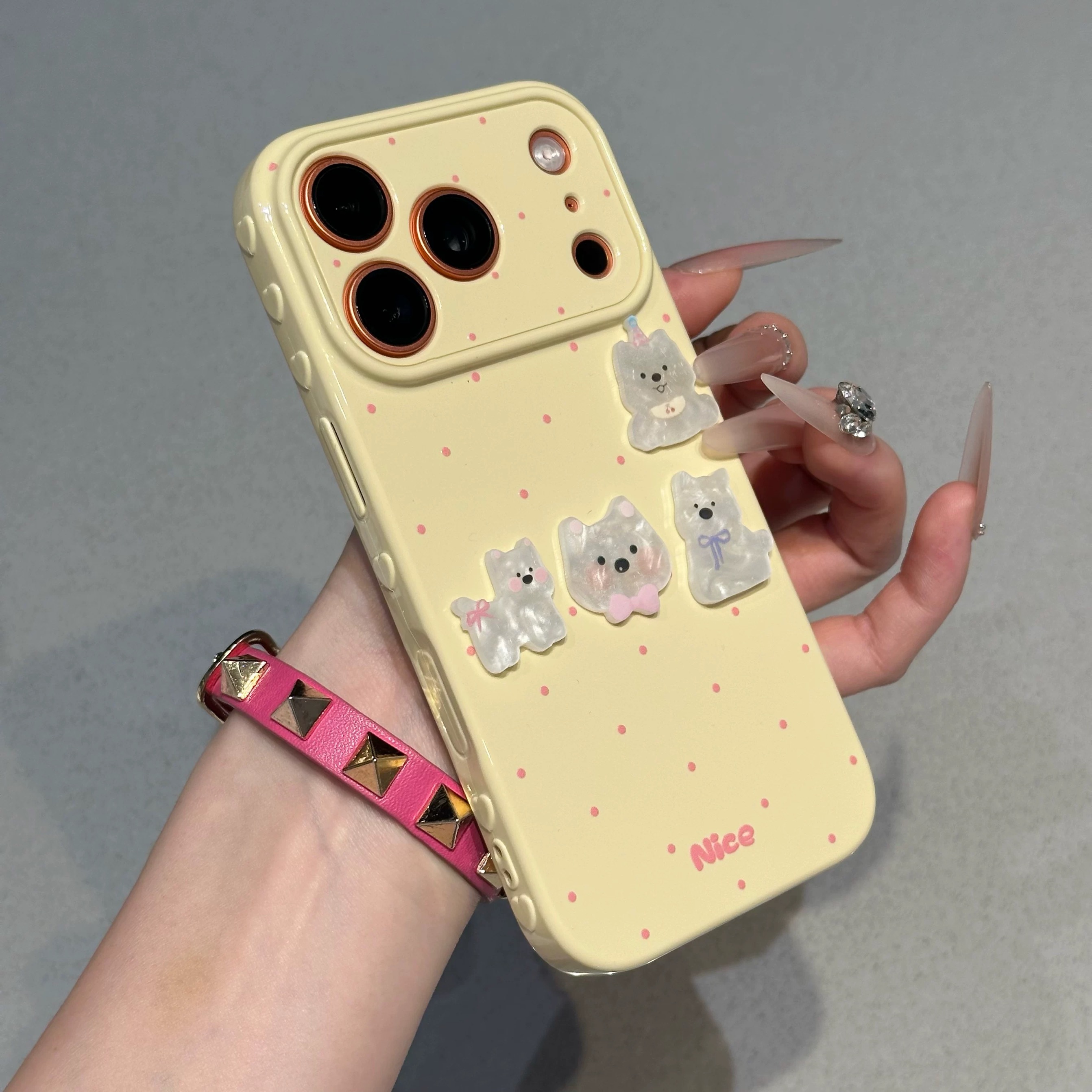 Ốp lưng chấm bi mèo xà cừ_O53 (Tất cả các dòng Iphone)