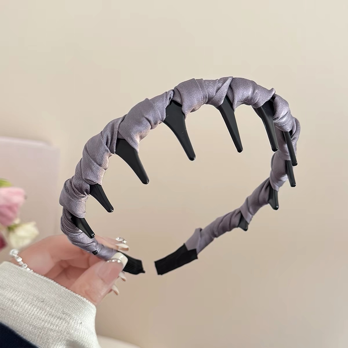 Băng đô cài tóc vải xoắn nữ tính_L13