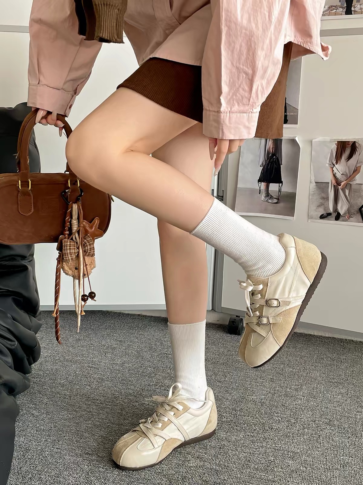 Giày sneaker nữ khóa kim loại_S07