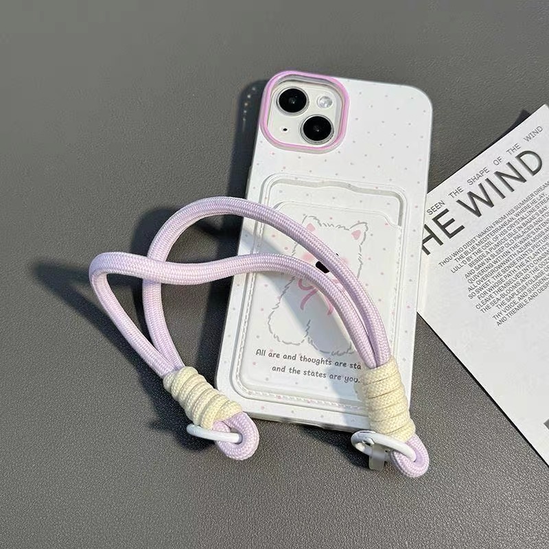 Ốp lưng điện thoại hình thú cute kèm dây đeo, ngăn đựng thẻ tiện lợi_O159 (Iphone, Huawei, Honor, OPPO, Vivo, Xiaomi & Redmi)