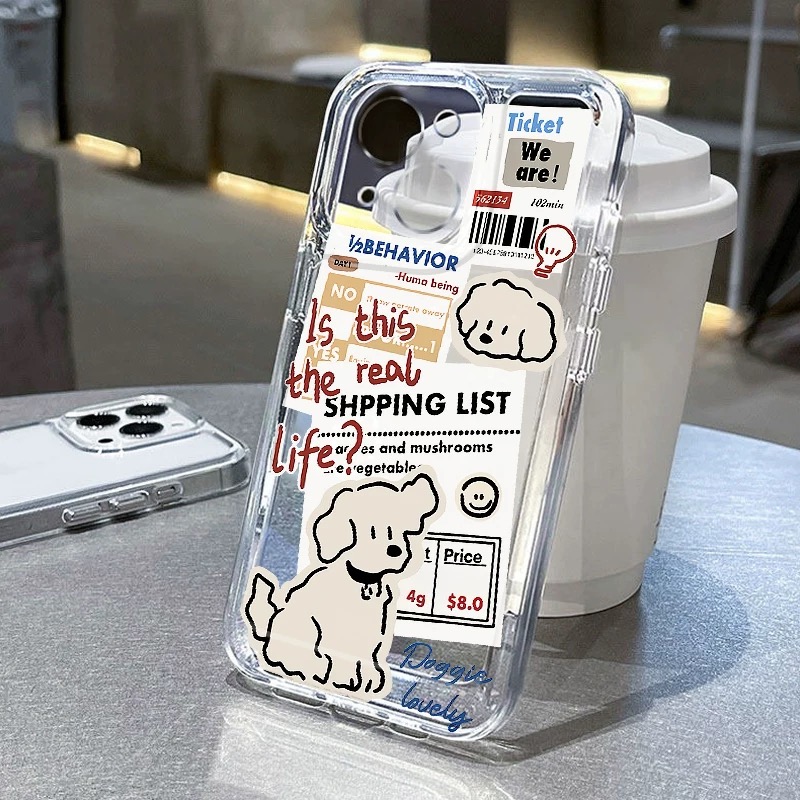 Ốp lưng cún sticker dễ thương_O46 (Iphone, Huawei, Honor, OPPO, Vivo, Xiaomi & Redmi)