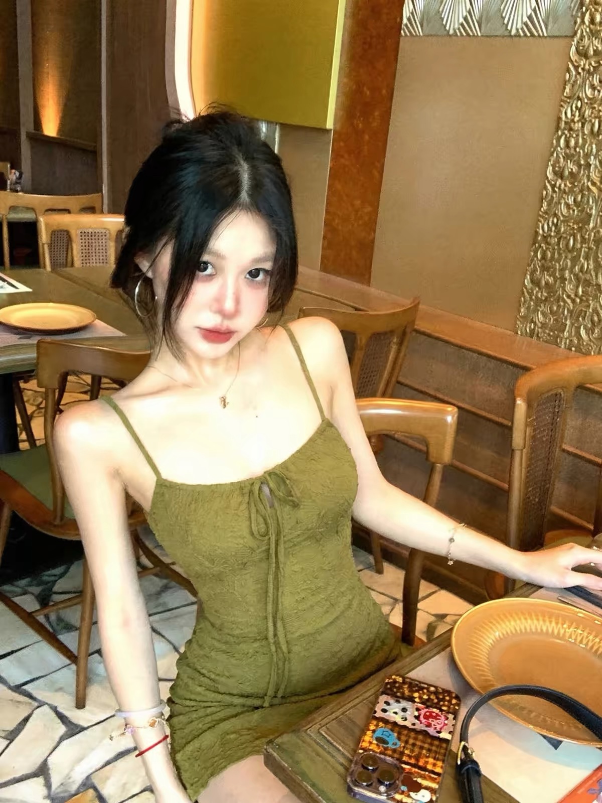 Váy hai dây nhún ngực rút dây_Y68