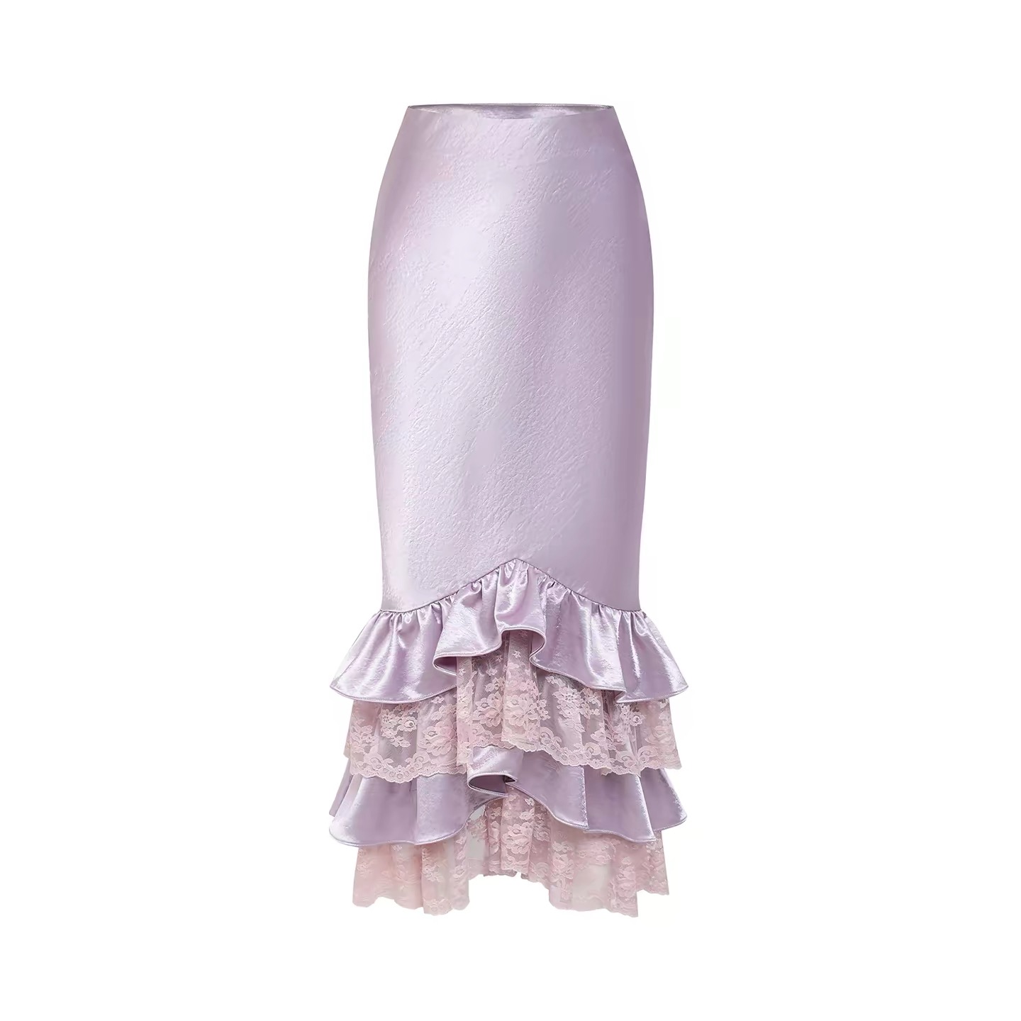 LaceMade áo corset ren tay phồng phối chân váy satin_V52