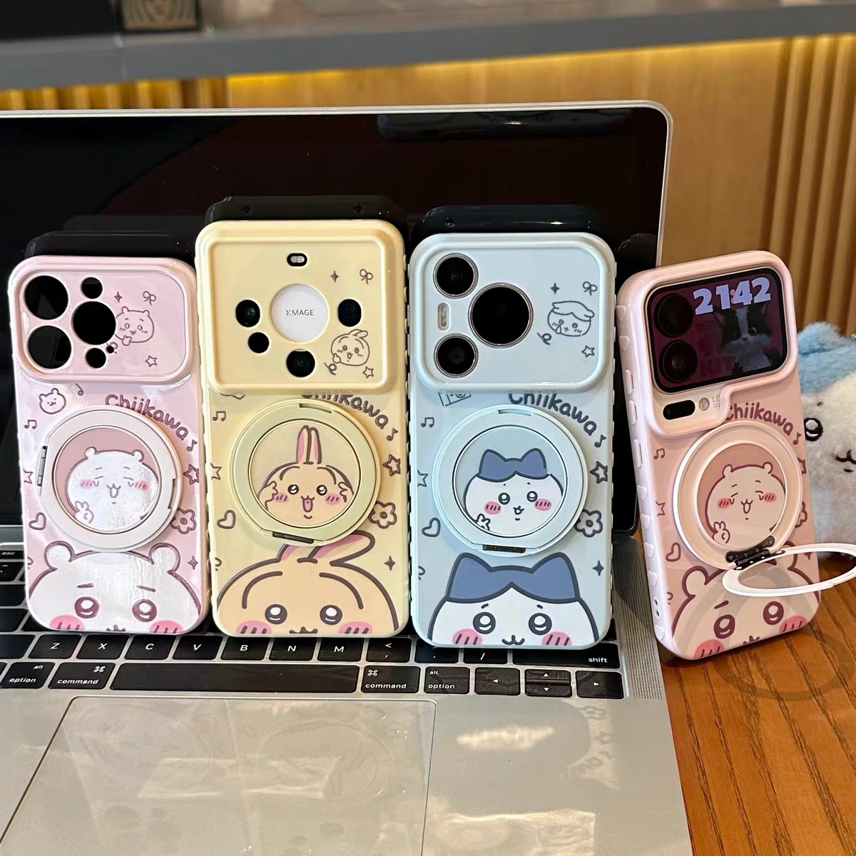 Ốp lưng Chikawa dễ thương kèm giá đỡ điện thoại_O157 (Iphone, Huawei, Honor, OPPO, Vivo, Xiaomi & Redmi)