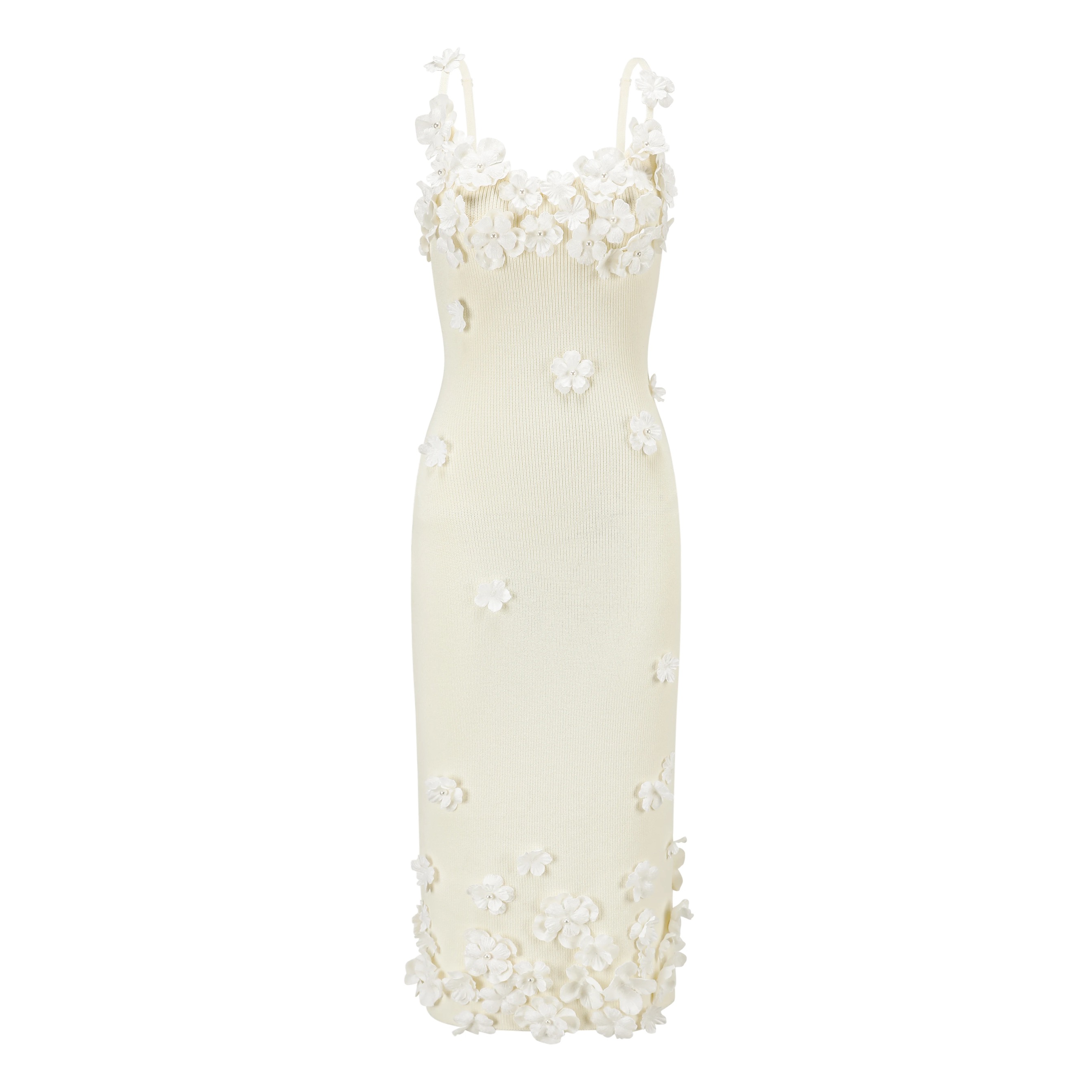 LaceMade váy len dáng ôm đính hoa_Y55