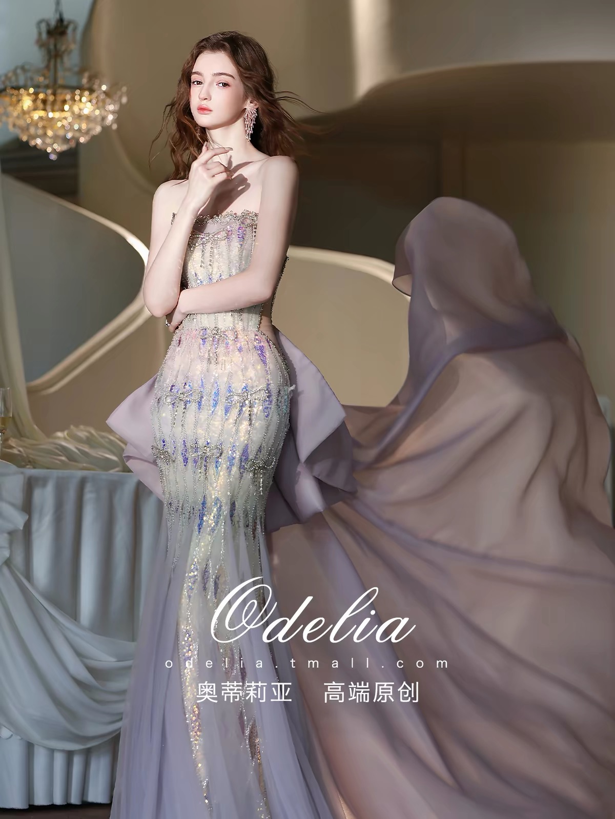 Váy dạ hội cúp ngực đính đá_I98