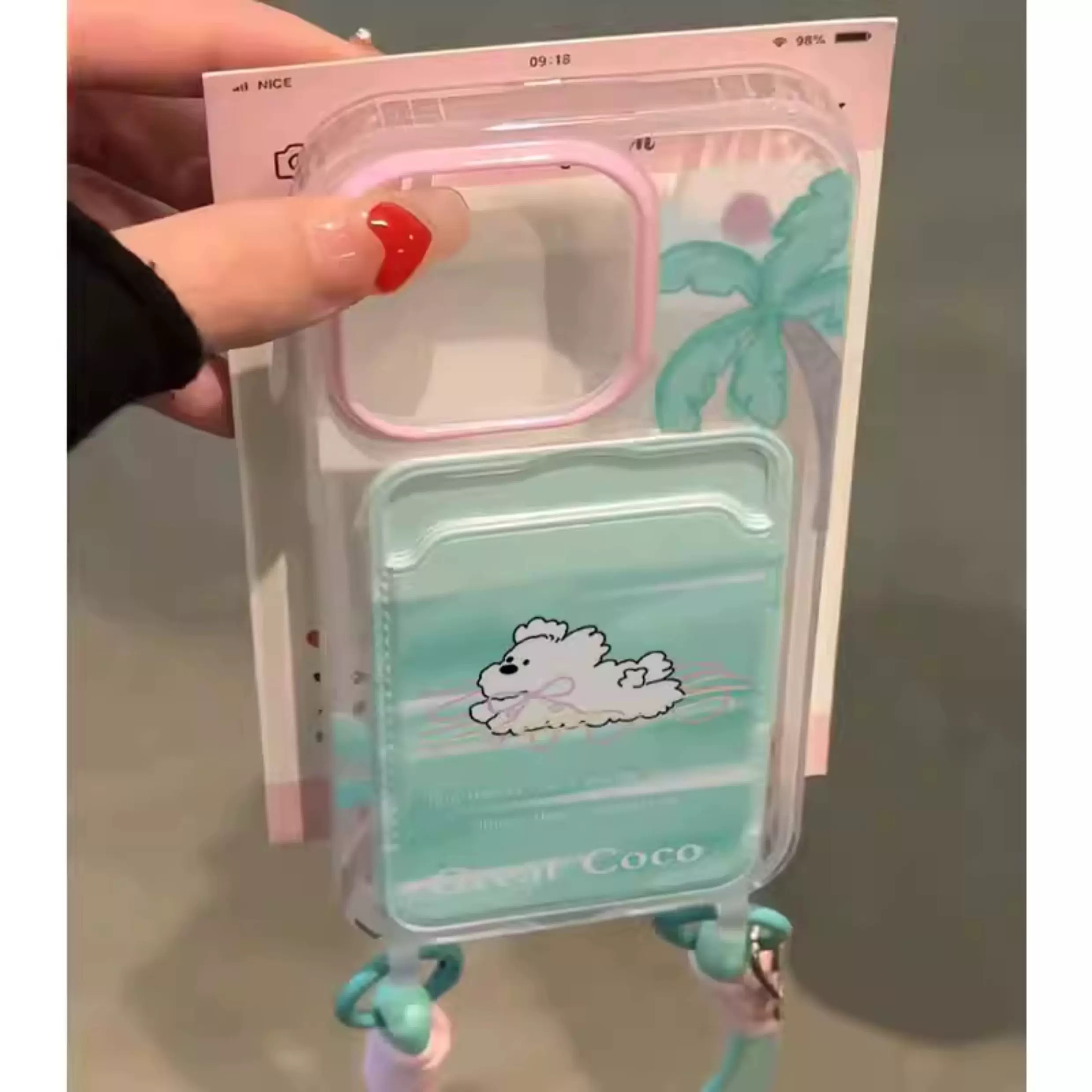 Ốp lưng 3D kèm ngăn đựng thẻ và dây đeo_O111 (Tất cả các dòng Iphone)