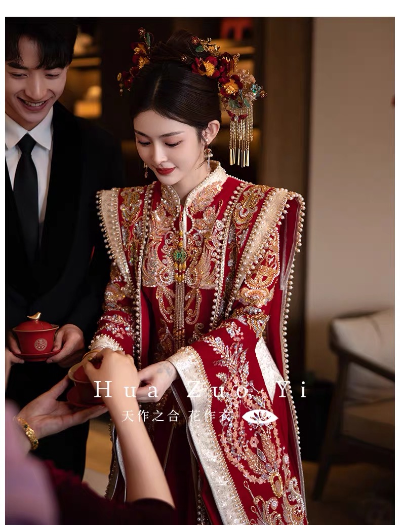 Hán phục cổ trang lễ phục thêu hoa văn_I107